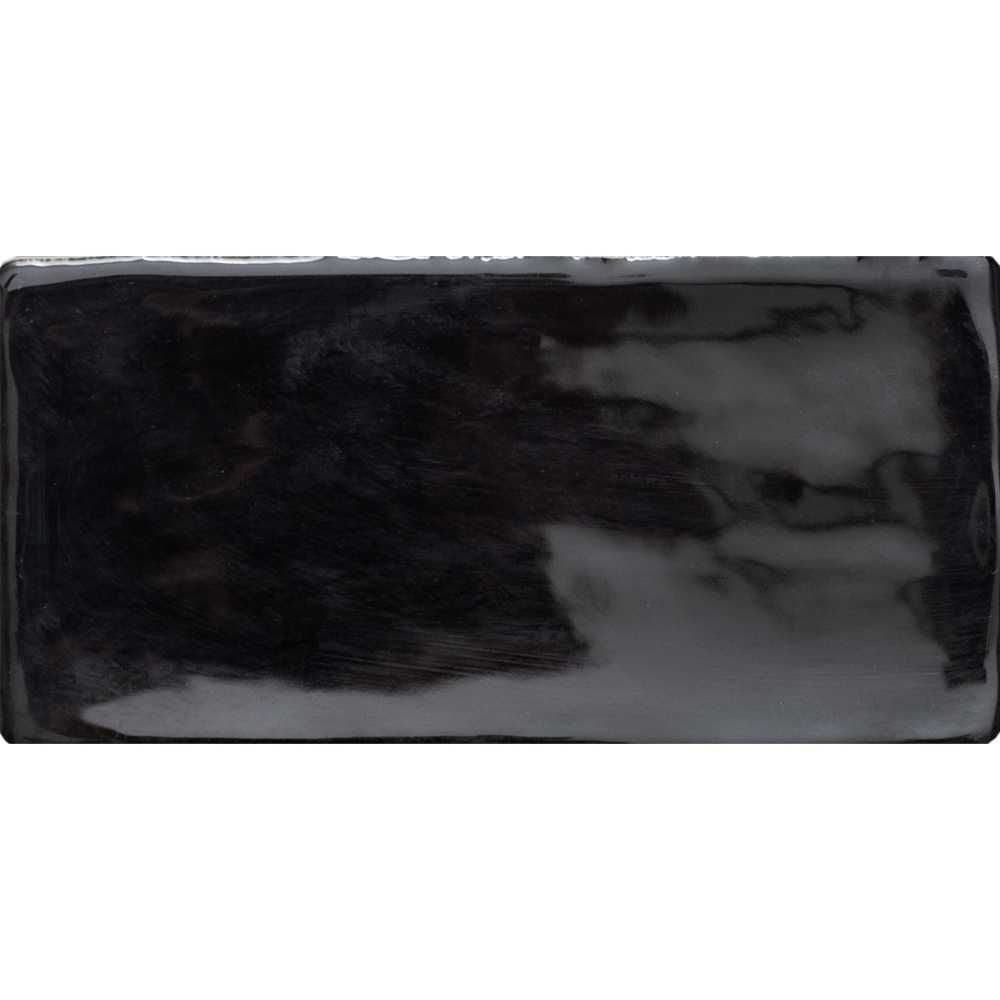 Tribeca 3"x6" Black Ceramic Glossy Tile